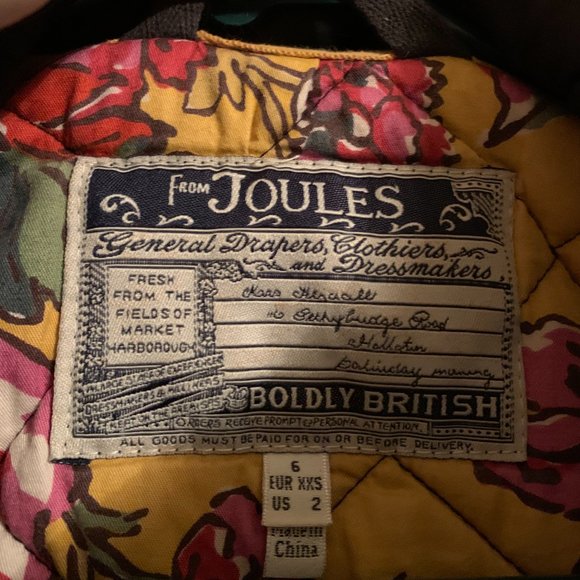 Joules Moredale Black Quilted Jacket XXS - Picture 4 of 13